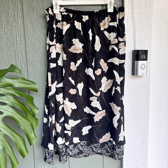 Sag Harbor Vintage y2k Reversible Boho Floral Skirt 16W - Picture 3 of 9